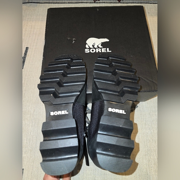 NIB SOREL Joan Of Arctic Wedge III Lexie Boot Women's 7.5 black noir Ankle Boots - Picture 13 of 13